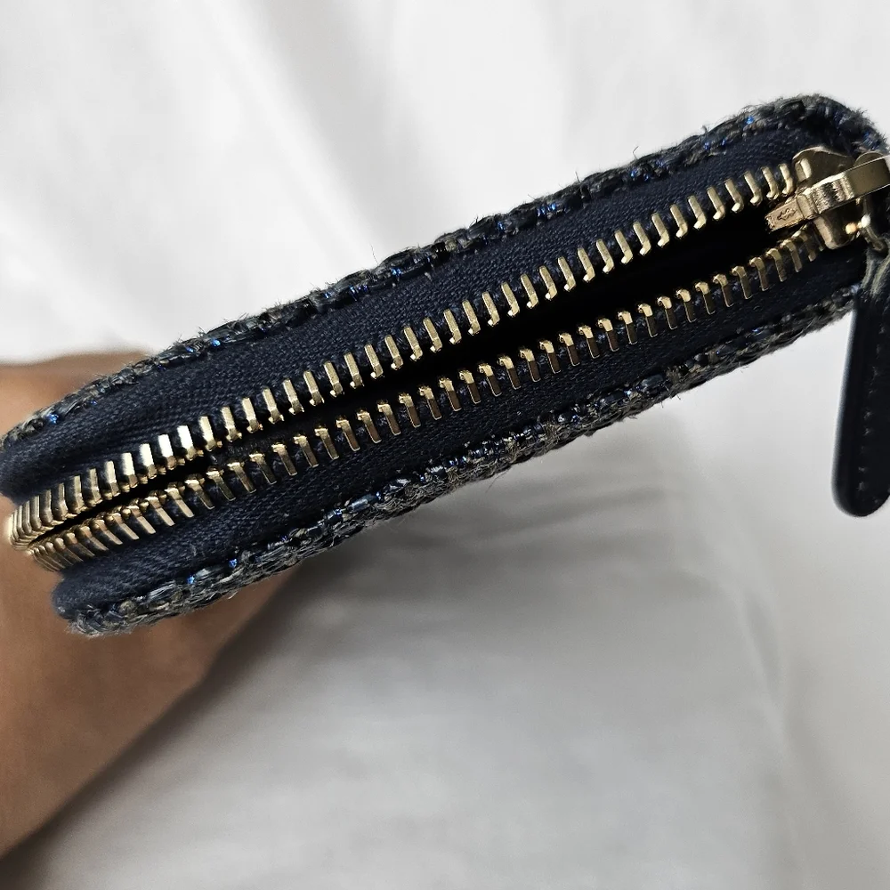 EUC Chanel Deauville Tweed Continental Long Wallet - Picture 4 of 10